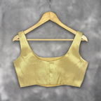 Swarn Vastra Gold Coloured Brocket Ready to Wear Blouse - kapda Tailor | Grocsy