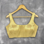 Swarn Vastra Gold Coloured Brocket Ready to Wear Blouse - kapda Tailor | Grocsy