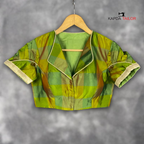 Roohani Resham Green Coloured Silk Ready to Wear Blouse - kapda Tailor | Grocsy