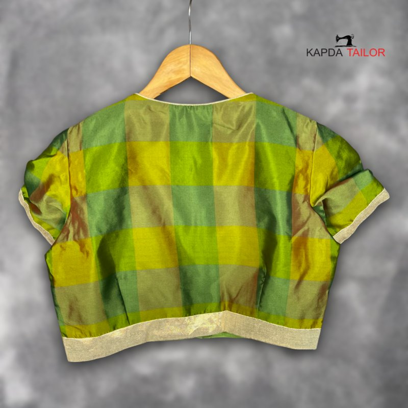 Roohani Resham Green Coloured Silk Ready to Wear Blouse - kapda Tailor | Grocsy
