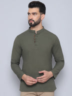 Even Apparels Men's Loop Wooden Button Kurta | Grocsy