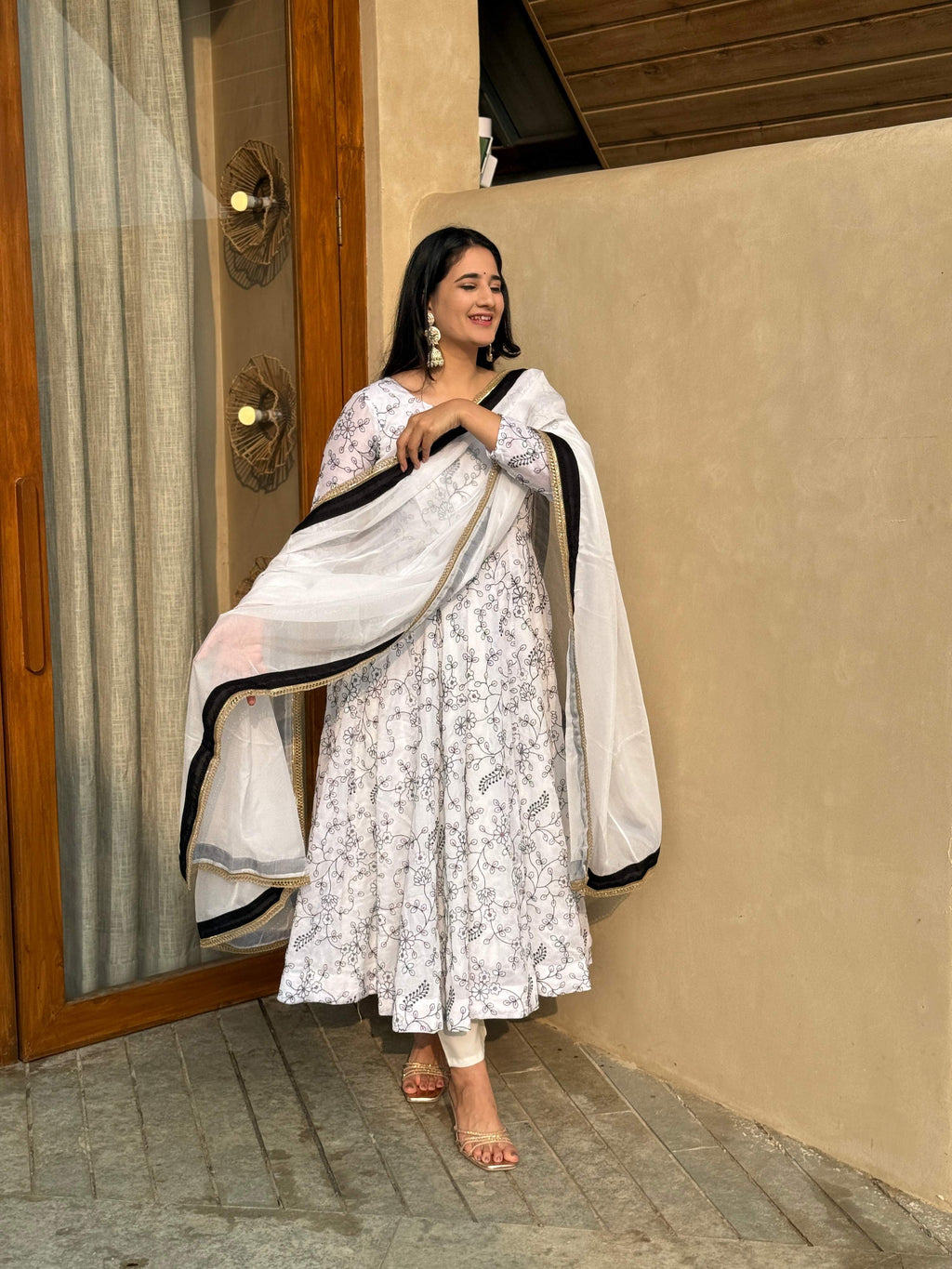 Yash Enterprise White Vichitra Silk Party Wear Embroidery Suit Set | Grocsy