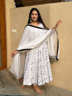Yash Enterprise White Vichitra Silk Party Wear Embroidery Suit Set | Grocsy