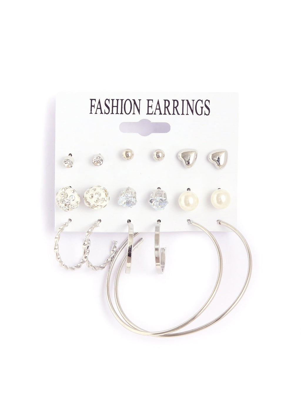 Gold-Polished Alloy Set Of 9 Designer Earrings - The Pari
