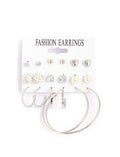Gold-Polished Alloy Set Of 9 Designer Earrings - The Pari