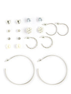 Gold-Polished Alloy Set Of 9 Designer Earrings - The Pari
