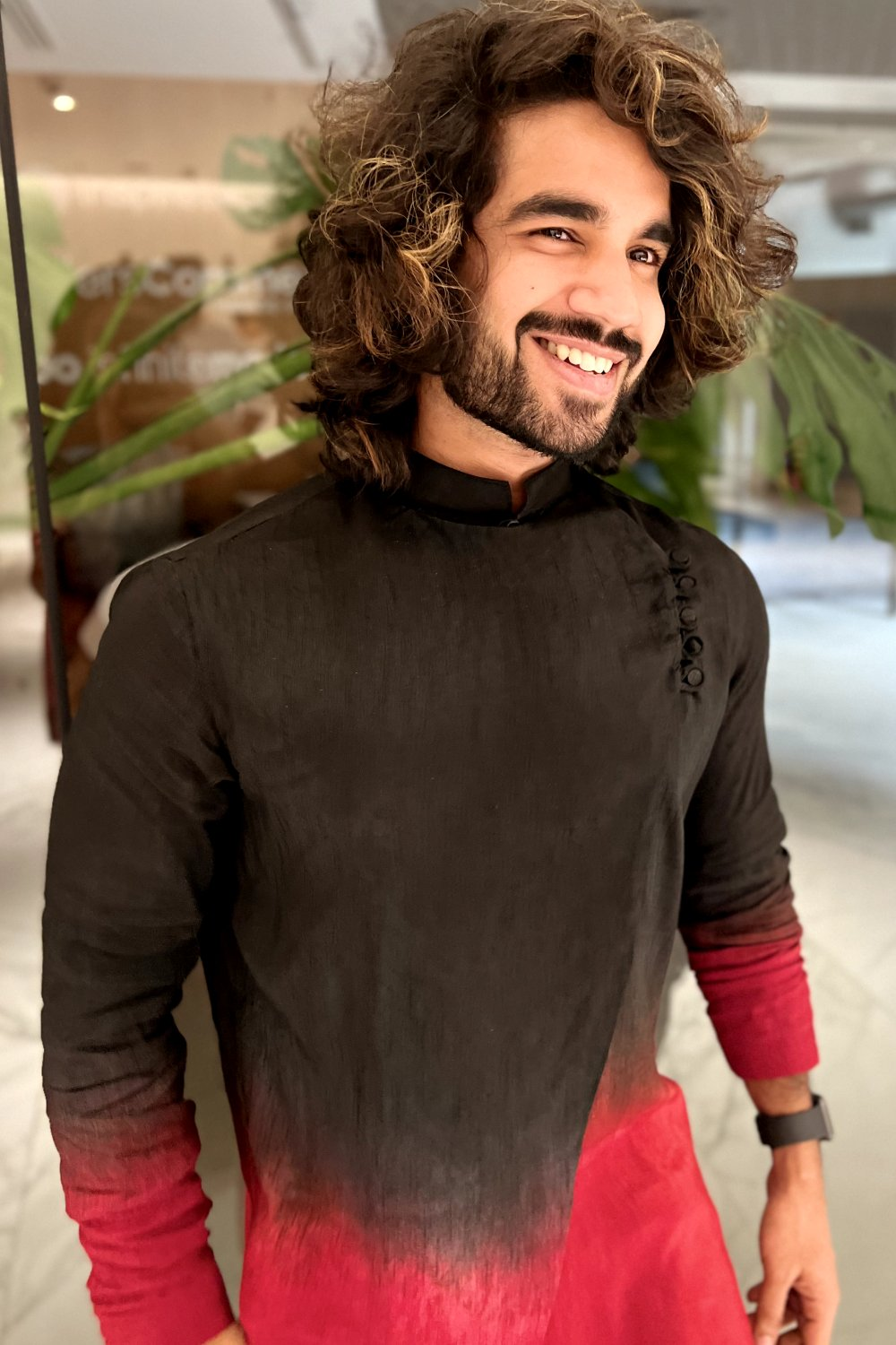 Pattern Ombre Designer Men's kurta by Hilo Design | Grocsy