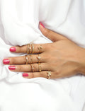 Silver-Plated Alloy Stylish Contemporary Stackable Ring - The Pari | Grocsy