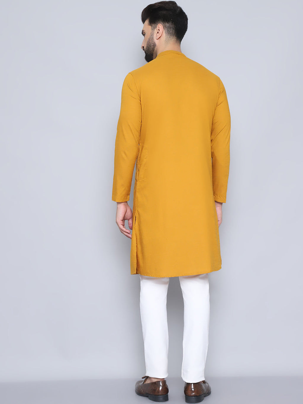 Even Apparels Men's Pure Cotton Yellow Sherwani Kurta | Grocsy