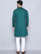 Even Apparels Men's Pure Cotton Green Sherwani Kurta | Grocsy