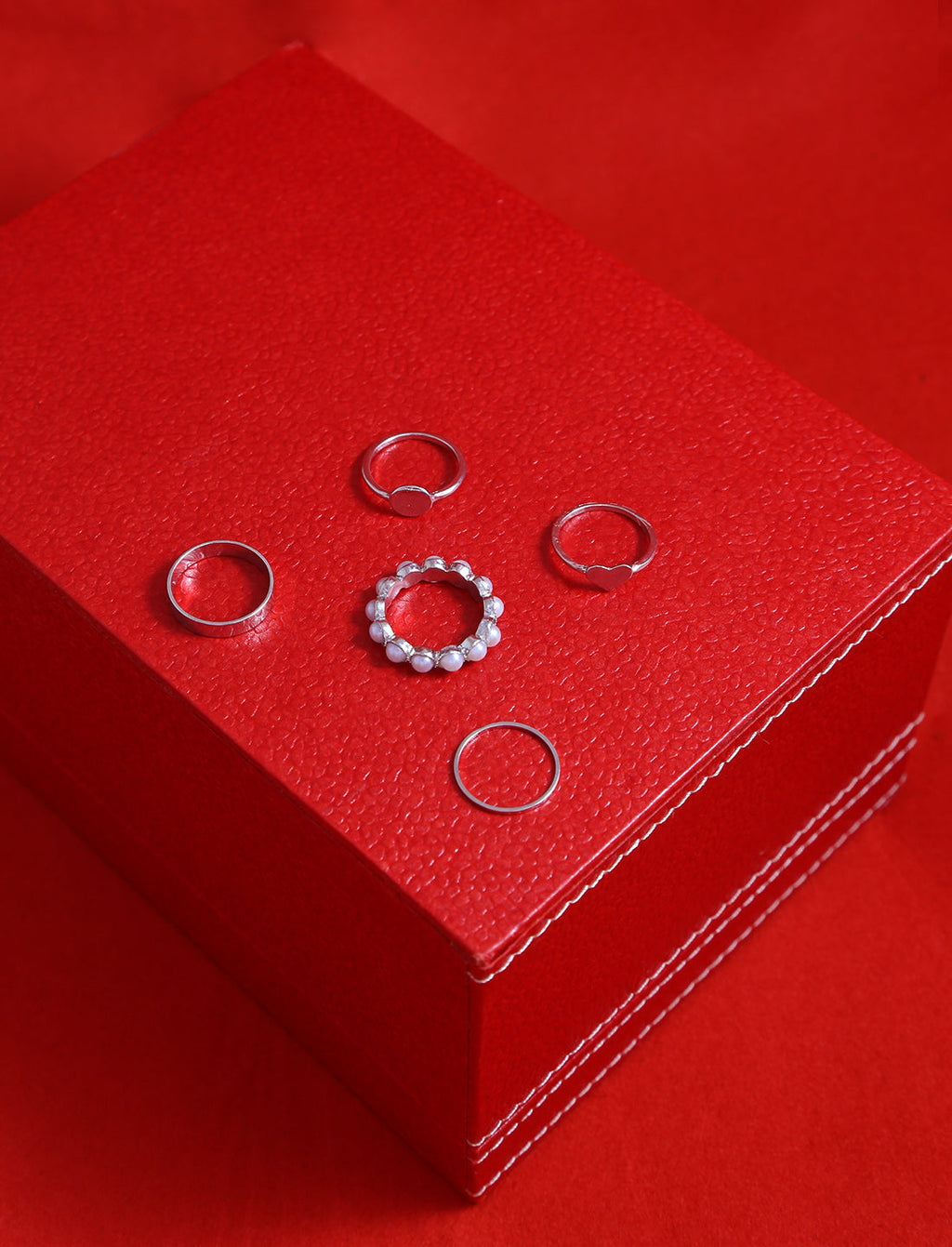 Silver-Plated Alloy Stylish Contemporary Stackable Ring - The Pari | Grocsy