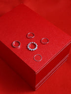 Silver-Plated Alloy Stylish Contemporary Stackable Ring - The Pari | Grocsy