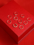 Silver-Plated Alloy Stylish Contemporary Stackable Ring - The Pari | Grocsy