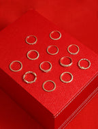 Gold-Polished Alloy Stylish Contemporary Stackable Ring - The Pari | Grocsy