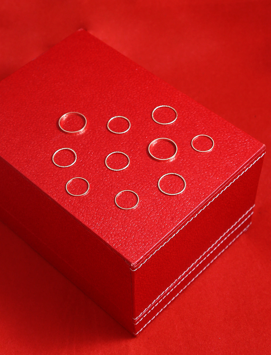 Gold-Polished Alloy Stylish Contemporary Stackable Ring - The Pari | Grocsy