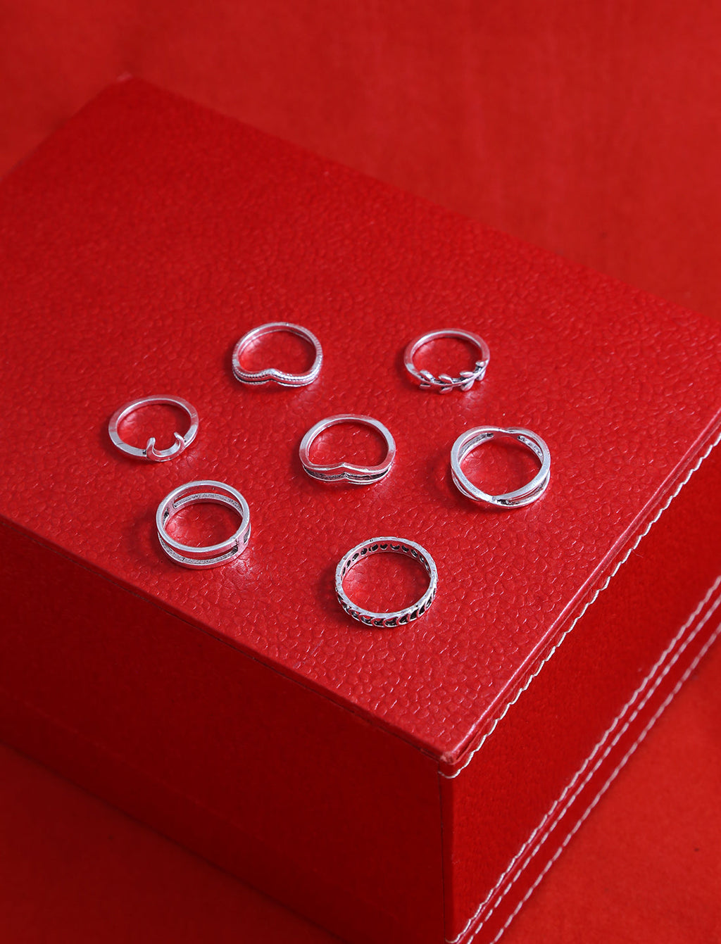 Silver-Plated Alloy Stylish Contemporary Stackable Ring - The Pari | Grocsy
