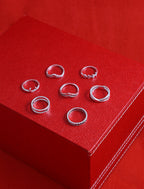 Silver-Plated Alloy Stylish Contemporary Stackable Ring - The Pari | Grocsy