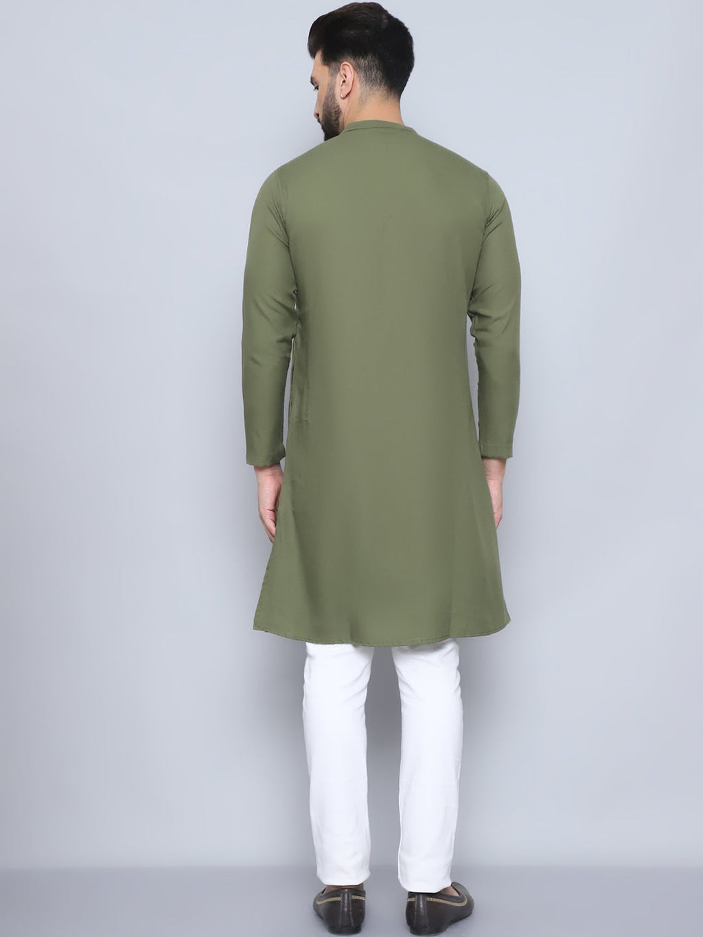 Even Apparels Men's Pure Cotton Green Sherwani Kurta | Grocsy