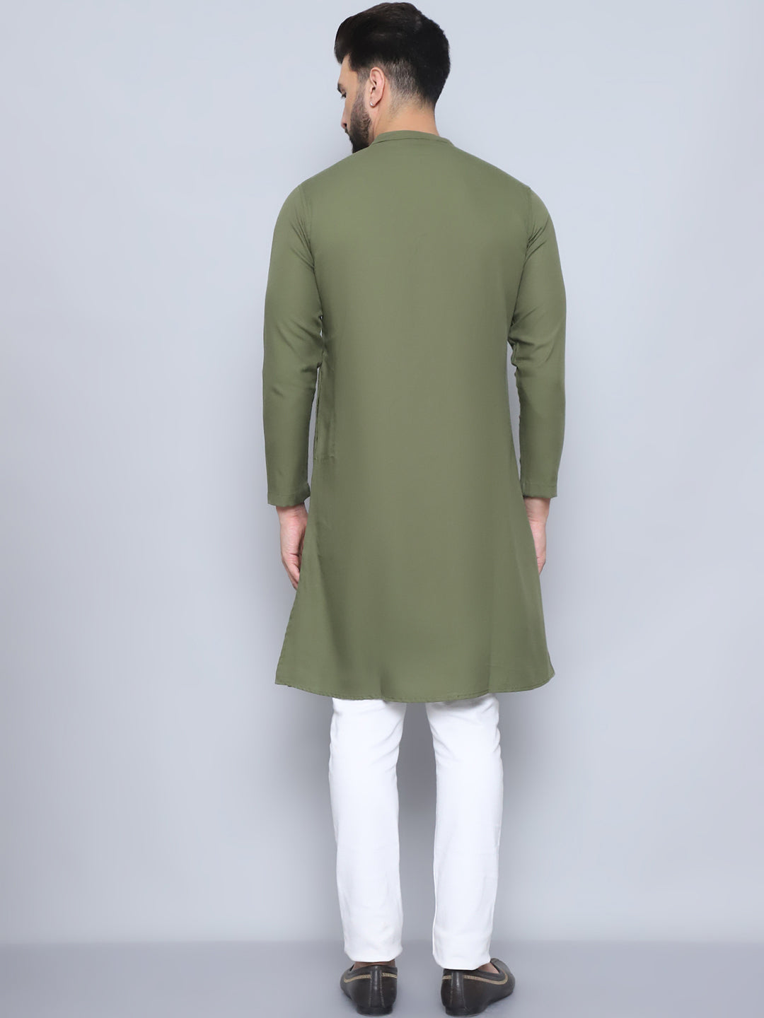 Even Apparels Men's Pure Cotton Green Sherwani Kurta | Grocsy