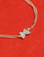 Gold-Polished Alloy Designer Charm Bracelet Set - The Pari