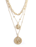 Gold-Polished Alloy Layered Designer Short Necklace - The Pari | Grocsy