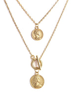 Gold-Polished Alloy Layered Designer Short Necklace - The Pari | Grocsy