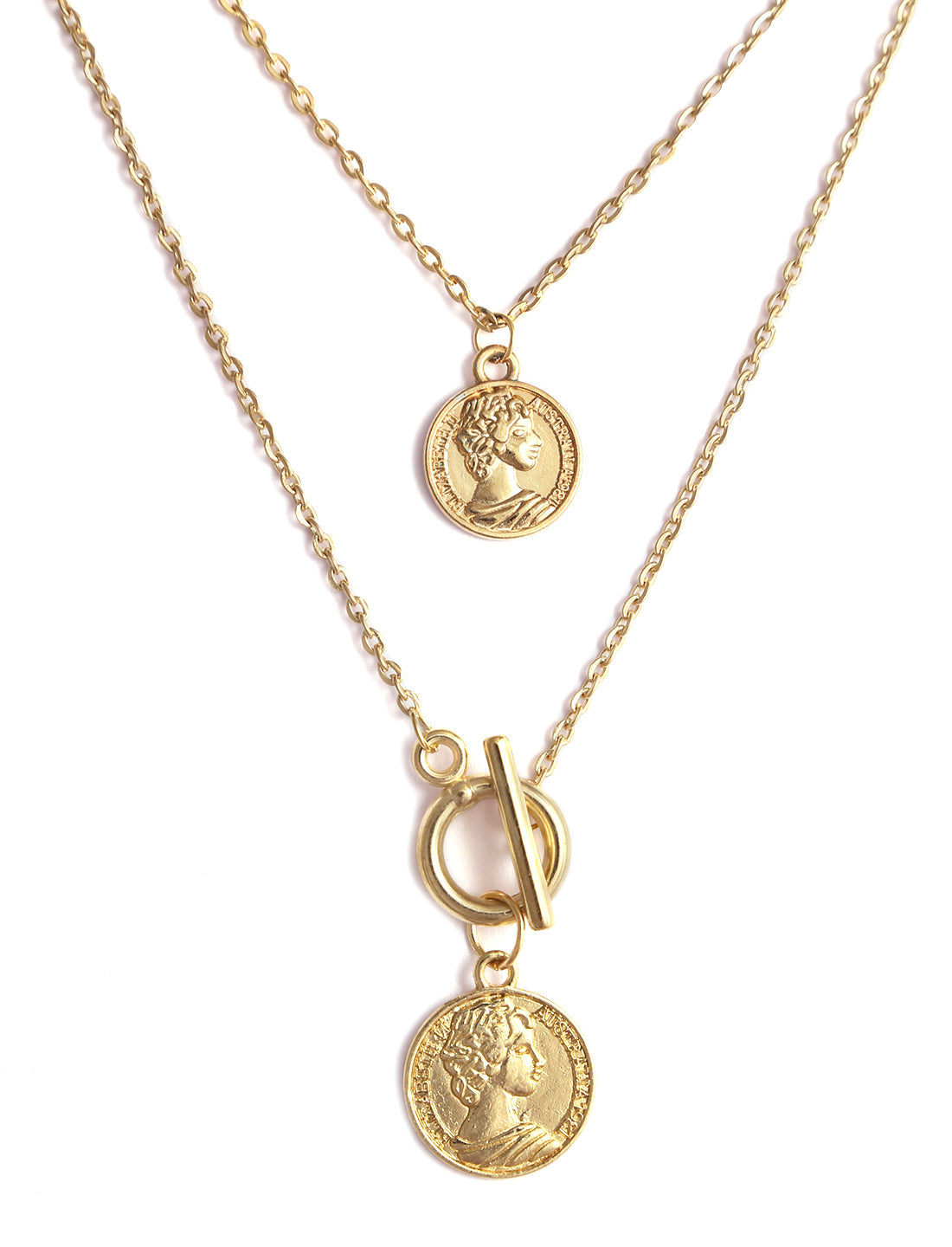 Gold-Polished Alloy Layered Designer Short Necklace - The Pari | Grocsy