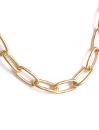 Gold-Polished Alloy Heart Shape Statement Necklace - The Pari | Grocsy