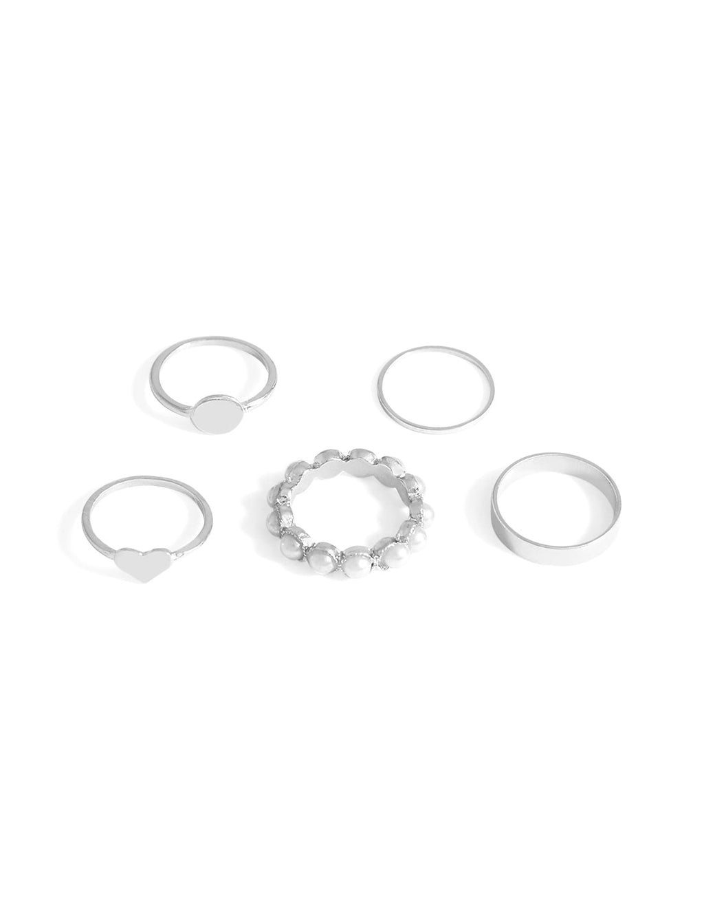 Silver-Plated Alloy Stylish Contemporary Stackable Ring - The Pari | Grocsy