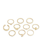 Silver-Plated Alloy Stylish Contemporary Stackable Ring - The Pari | Grocsy