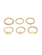 Gold-Polished Alloy Stylish Contemporary Stackable Ring - The Pari | Grocsy