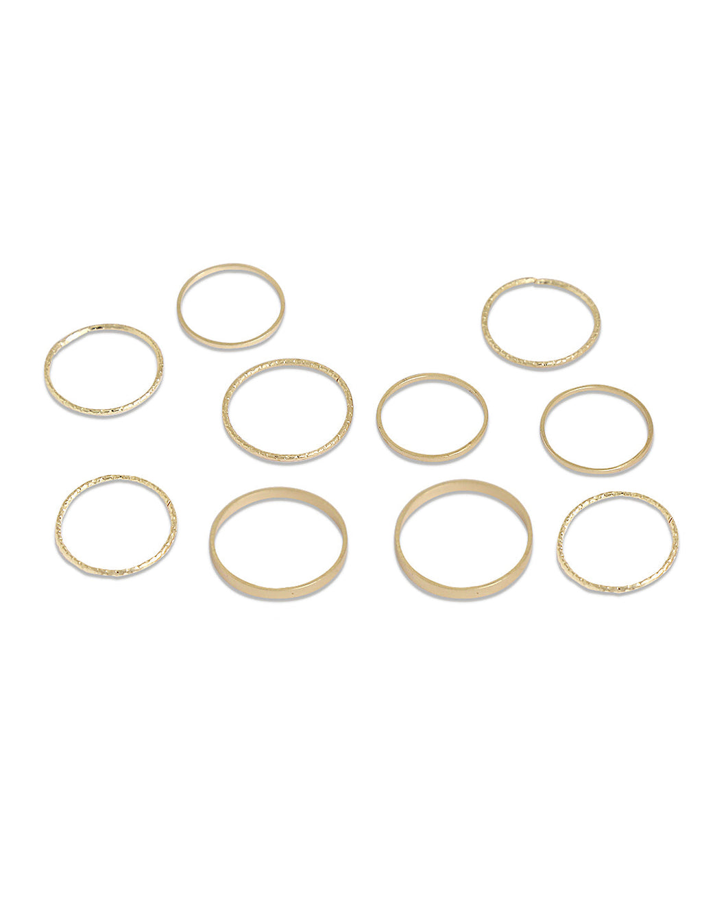 Gold-Polished Alloy Stylish Contemporary Stackable Ring - The Pari | Grocsy