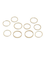 Gold-Polished Alloy Stylish Contemporary Stackable Ring - The Pari | Grocsy