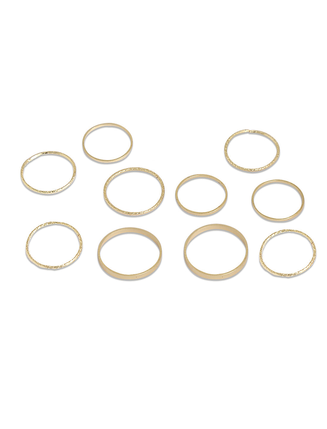 Gold-Polished Alloy Stylish Contemporary Stackable Ring - The Pari | Grocsy
