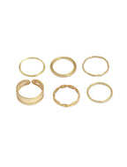 Gold-Polished Alloy Stylish Contemporary Stackable Ring - The Pari | Grocsy