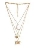 Gold-Polished Alloy Dienty Look Designer Necklace - The Pari | Grocsy