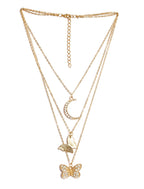 Gold-Polished Alloy Dienty Look Designer Necklace - The Pari | Grocsy