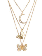 Gold-Polished Alloy Dienty Look Designer Necklace - The Pari | Grocsy