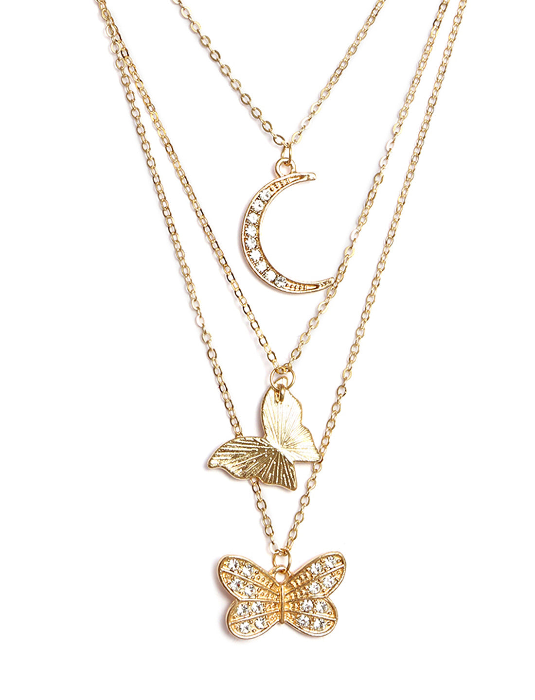 Gold-Polished Alloy Dienty Look Designer Necklace - The Pari | Grocsy