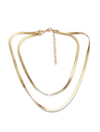 Gold-Polished Alloy Layered Designer Short Necklace - The Pari | Grocsy