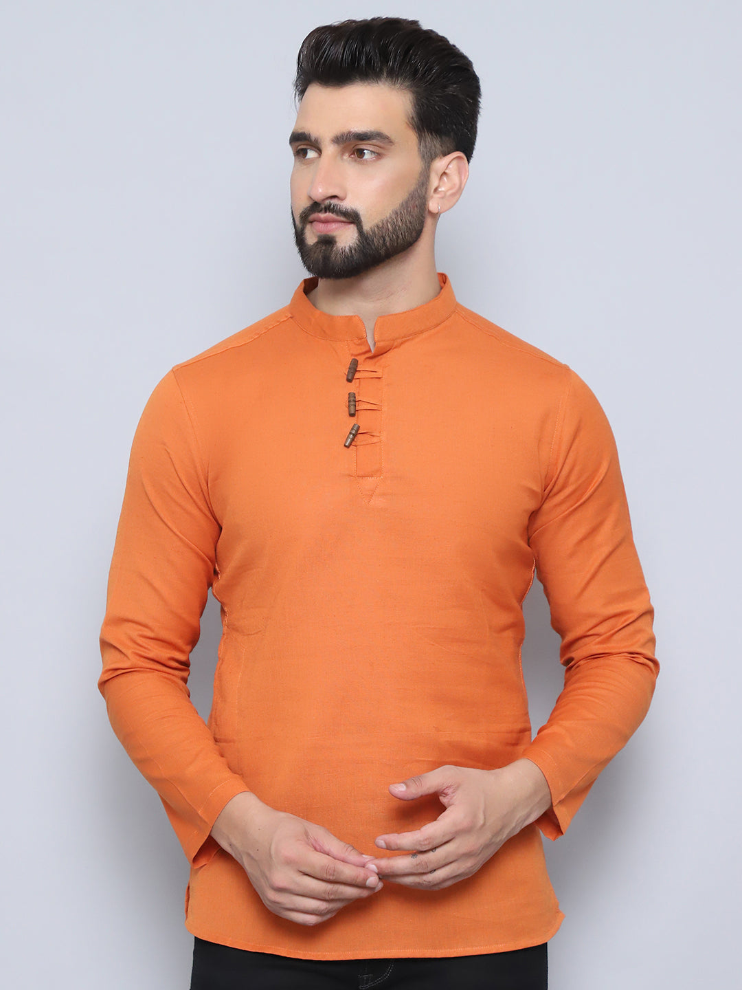 Even Apparels Men's Loop Wooden Button Kurta | Grocsy