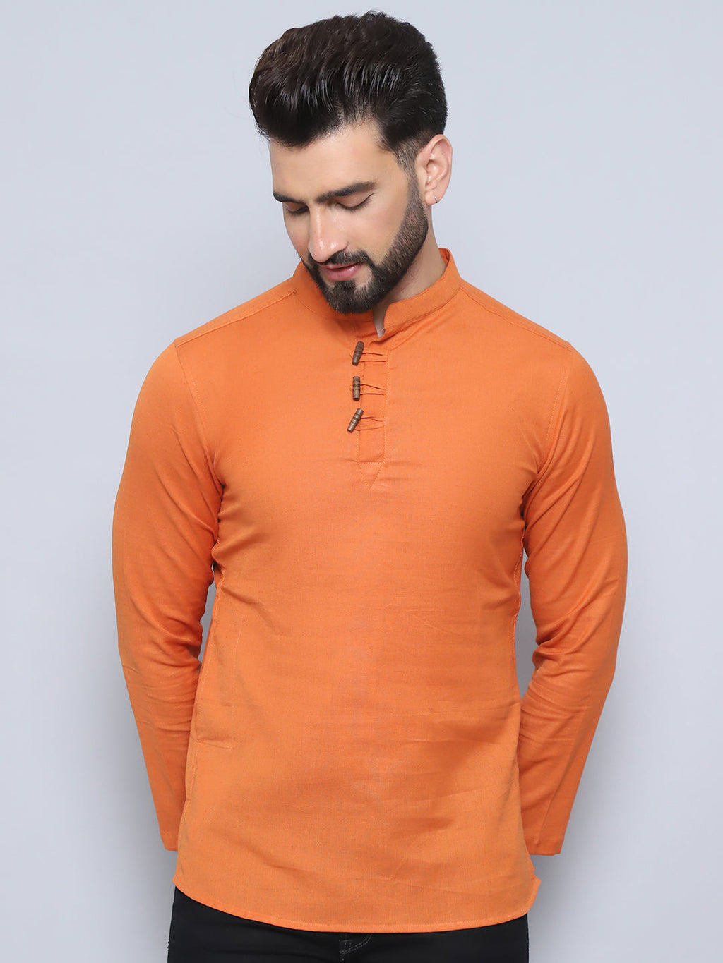 Even Apparels Men's Loop Wooden Button Kurta | Grocsy