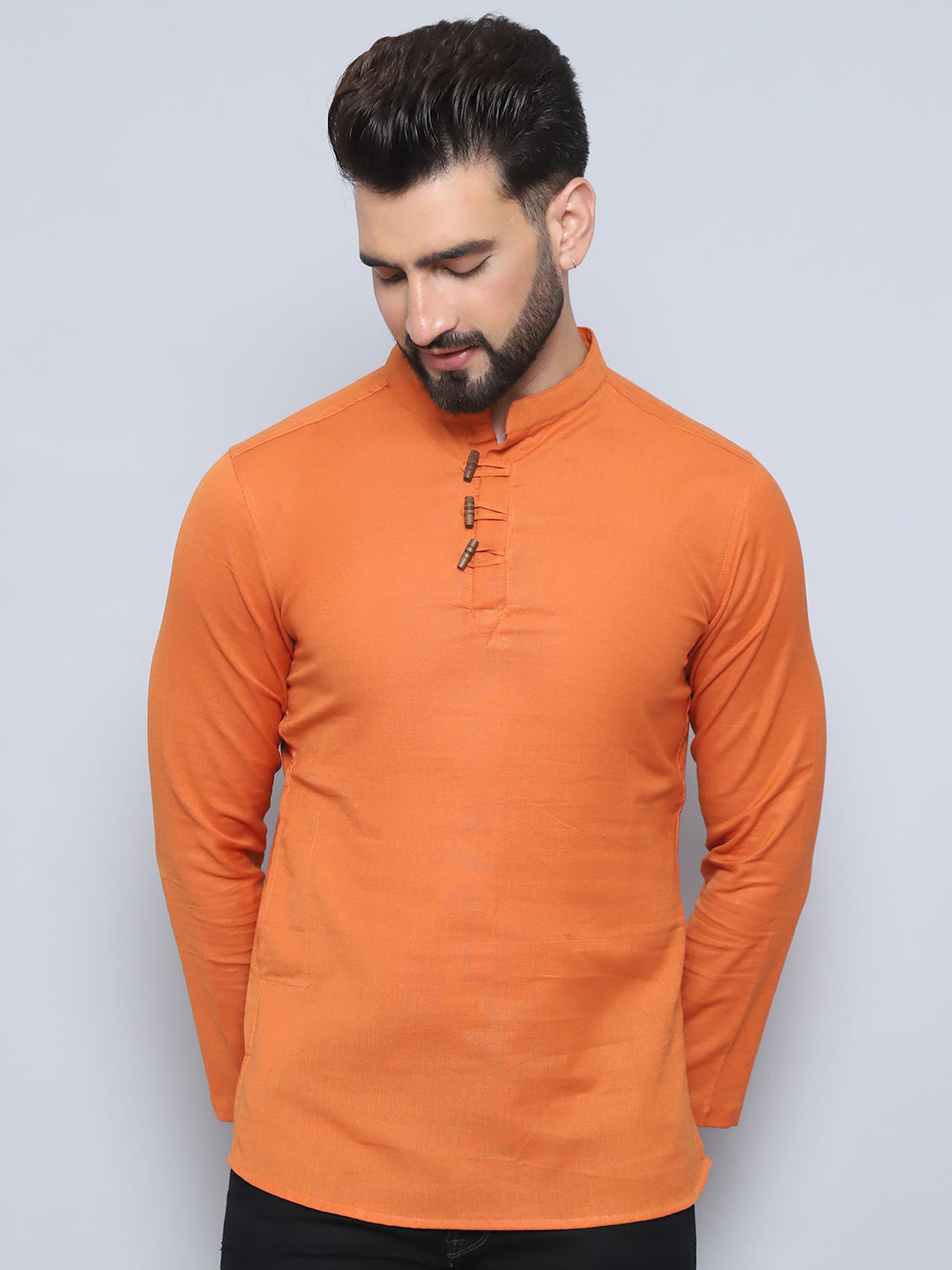 Even Apparels Men's Loop Wooden Button Kurta | Grocsy