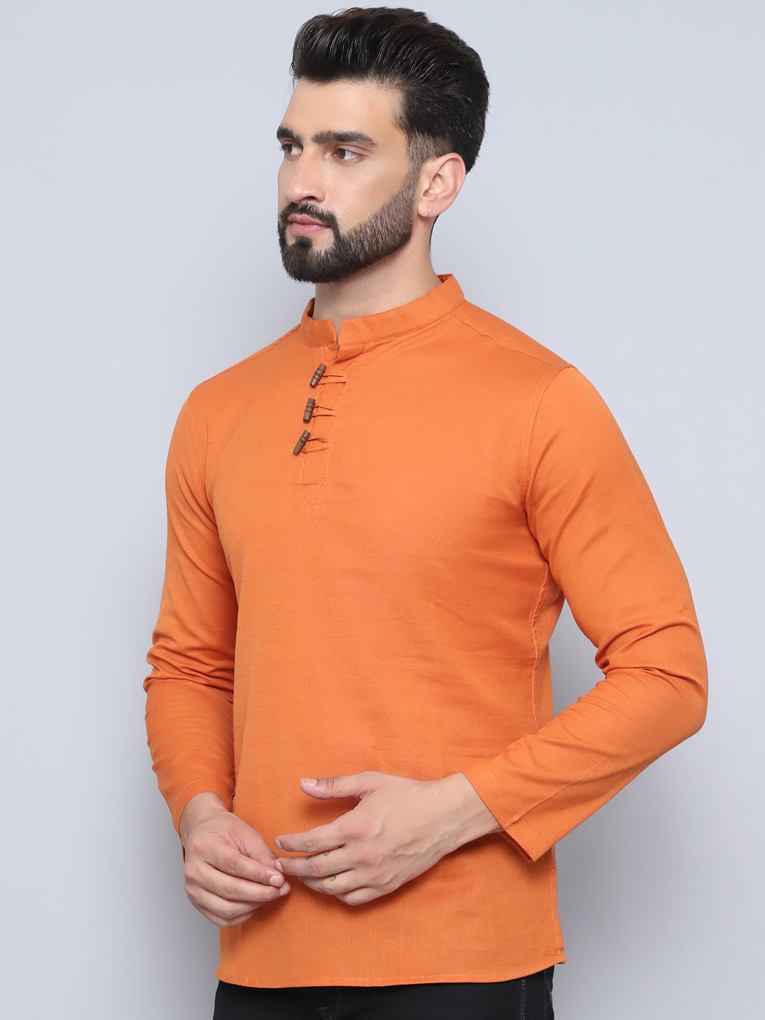 Even Apparels Men's Loop Wooden Button Kurta | Grocsy