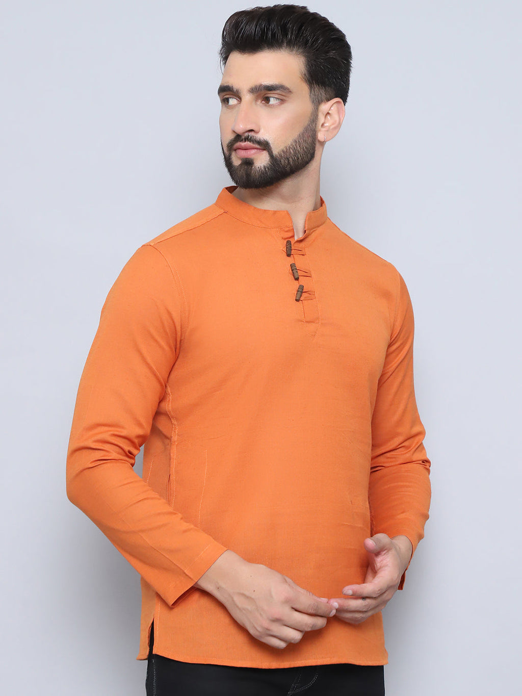 Even Apparels Men's Loop Wooden Button Kurta | Grocsy