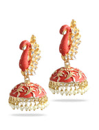 Silver-Plated Alloy Oxidised Designer Two Tone Earrings - The Pari | Grocsy