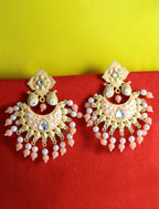 Silver-Plated Alloy Silver Round Earrings - The Pari
