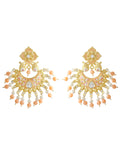 Silver-Plated Alloy Silver Round Earrings - The Pari