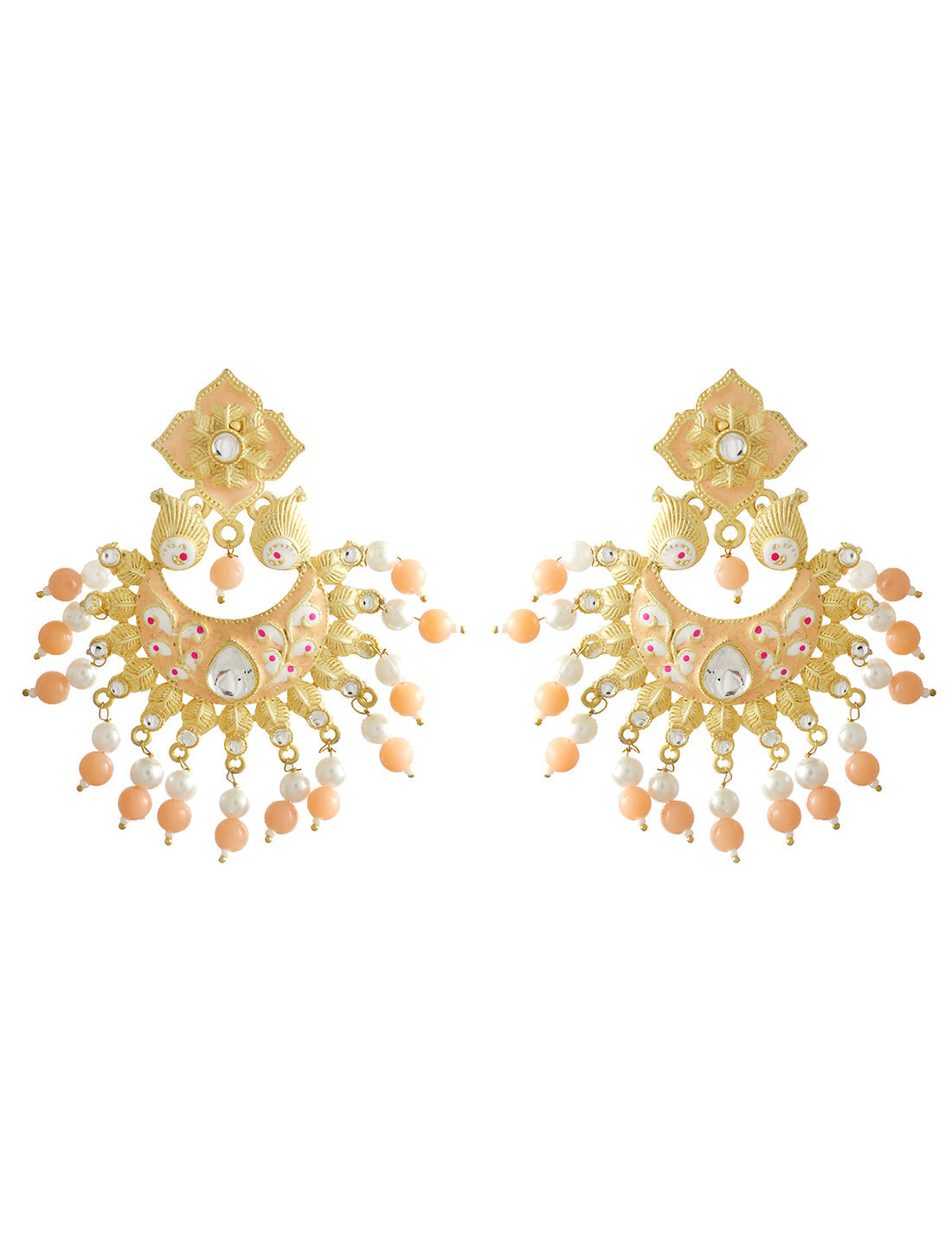 Silver-Plated Alloy Silver Round Earrings - The Pari