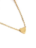 Gold-Polished Alloy Denty Look Heart Necklace - The Pari | Grocsy